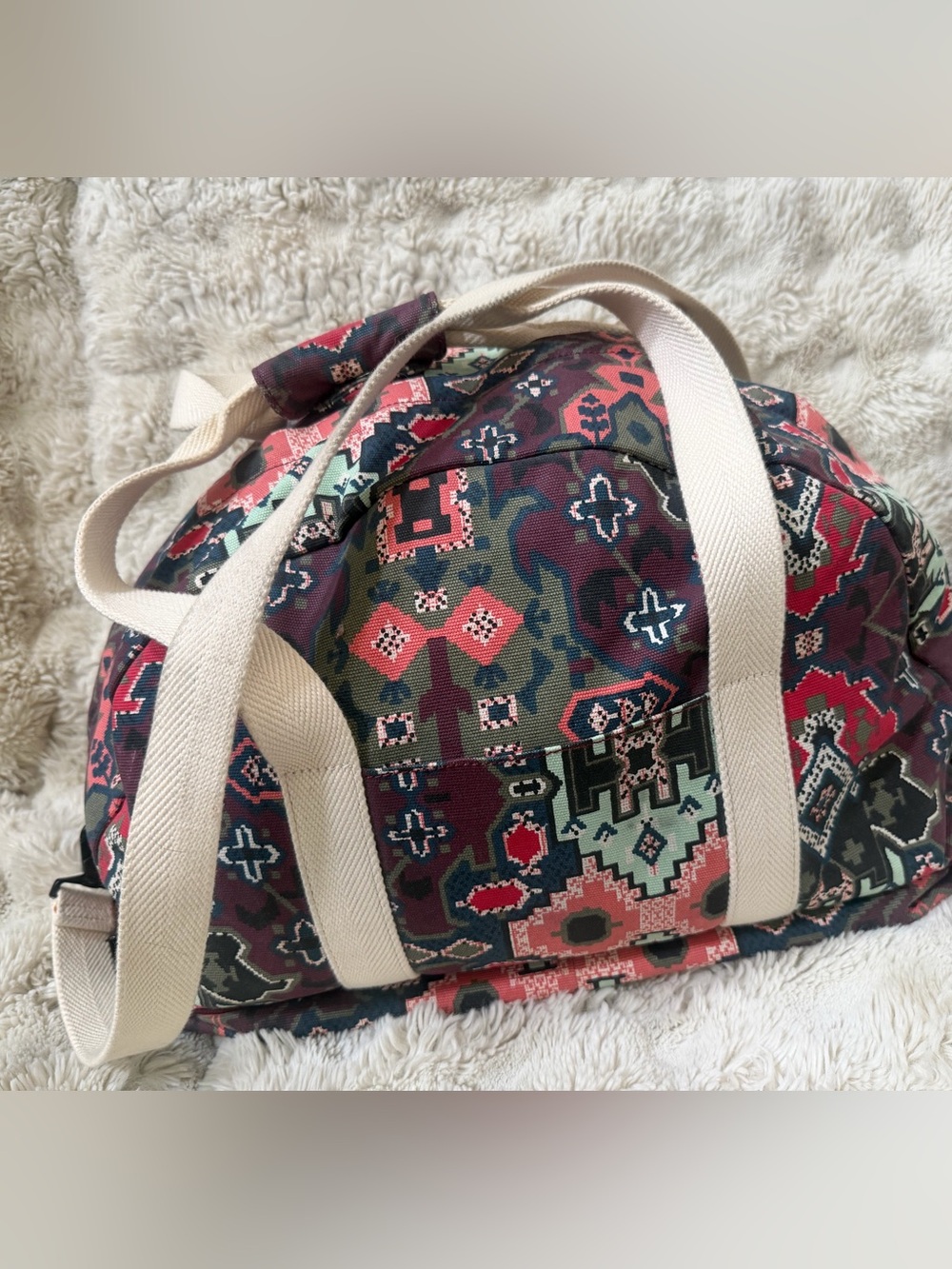 👜 Kate Spade New York Southwestern Aztec Print Weekender Duffel Travel Bag - Picture 2 of 7